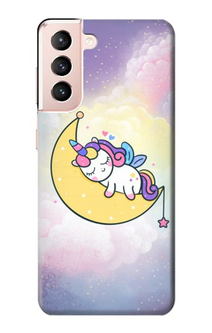 S3485 Cute Unicorn Sleep Case For Samsung Galaxy S21 5G