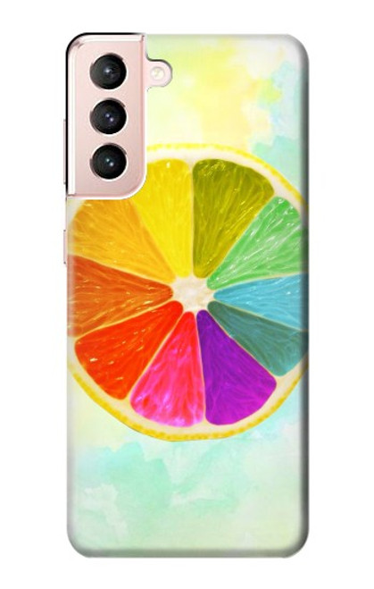 S3493 Colorful Lemon Case For Samsung Galaxy S21 5G