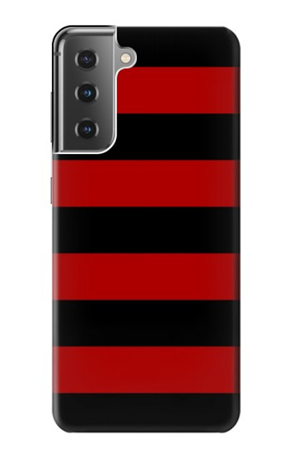 S2638 Black and Red Striped Case For Samsung Galaxy S21 Plus 5G, Galaxy S21+ 5G