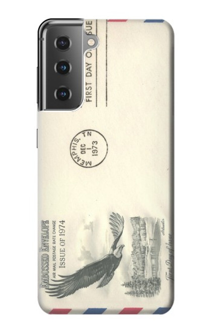 S3551 Vintage Airmail Envelope Art Case For Samsung Galaxy S21 Plus 5G, Galaxy S21+ 5G