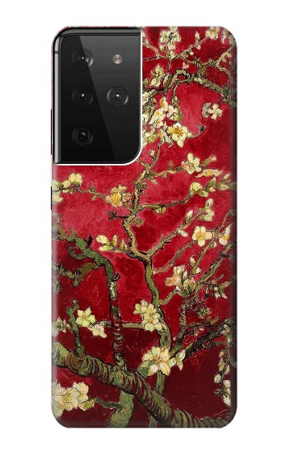 S2414 Red Blossoming Almond Tree Van Gogh Case For Samsung Galaxy S21 Ultra 5G