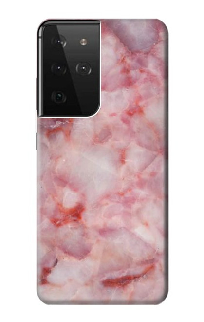 S2843 Pink Marble Texture Case For Samsung Galaxy S21 Ultra 5G