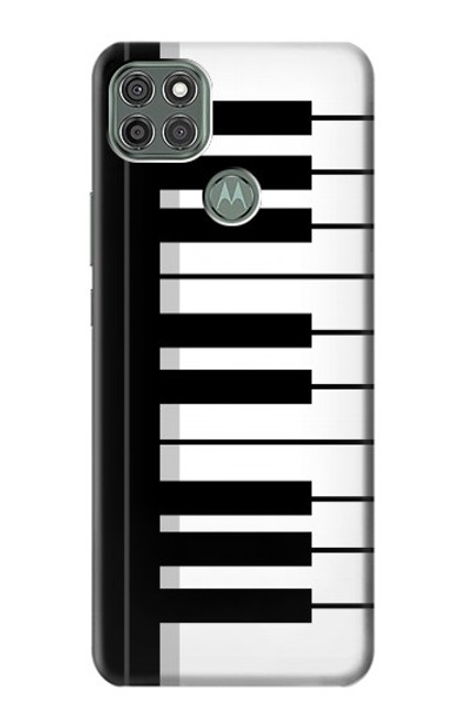 S3078 Black and White Piano Keyboard Case For Motorola Moto G9 Power