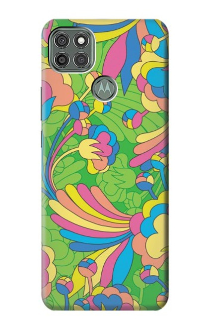 S3273 Flower Line Art Pattern Case For Motorola Moto G9 Power