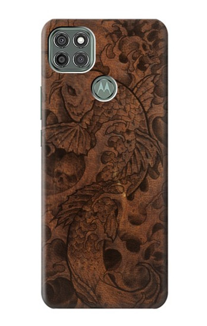 S3405 Fish Tattoo Leather Graphic Print Case For Motorola Moto G9 Power