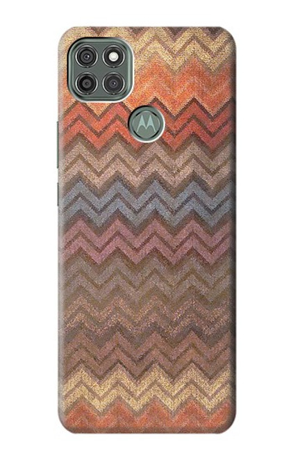 S3752 Zigzag Fabric Pattern Graphic Printed Case For Motorola Moto G9 Power