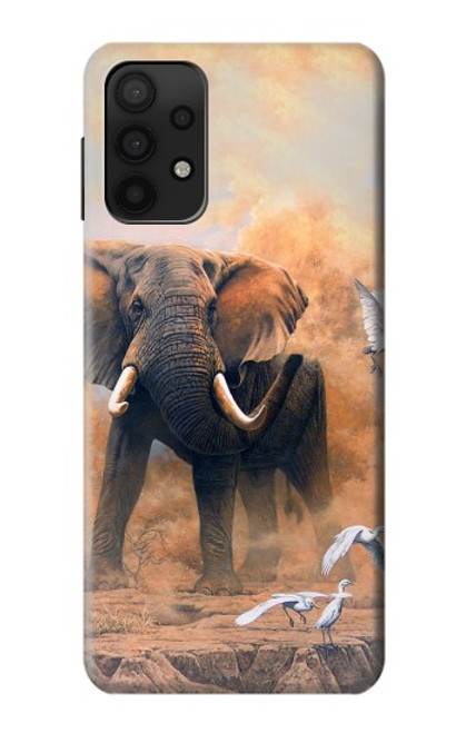 S1292 Dusty Elephant Egrets Case For Samsung Galaxy A32 5G