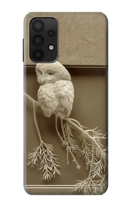 S1386 Paper Sculpture Owl Case For Samsung Galaxy A32 5G