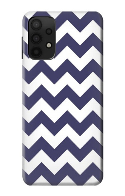 S2345 Navy Blue Shavron Zig Zag Pattern Case For Samsung Galaxy A32 5G