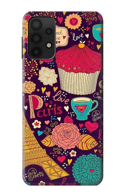 S2353 Paris Cartoon Vintage Pattern Case For Samsung Galaxy A32 5G