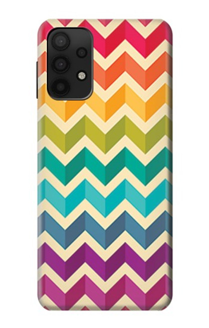 S2362 Rainbow Colorful Shavron Zig Zag Pattern Case For Samsung Galaxy A32 5G