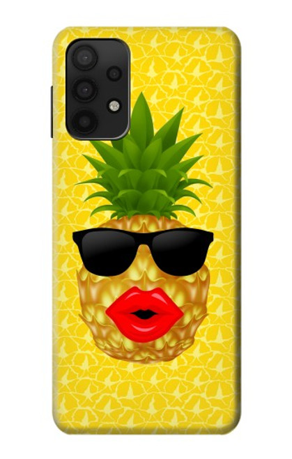 S2443 Funny Pineapple Sunglasses Kiss Case For Samsung Galaxy A32 5G