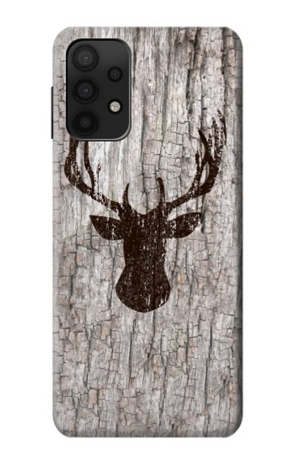 S2505 Reindeer Head Old Wood Texture Graphic Case For Samsung Galaxy A32 5G