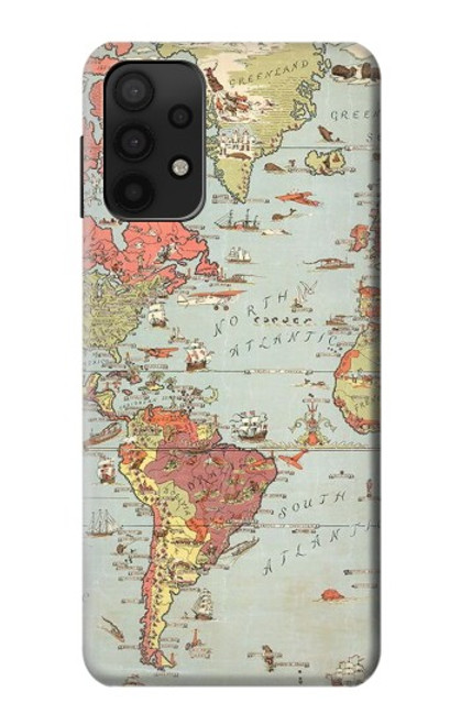 S3418 Vintage World Map Case For Samsung Galaxy A32 5G