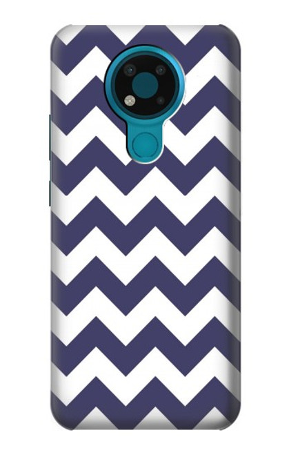 S2345 Navy Blue Shavron Zig Zag Pattern Case For Nokia 3.4