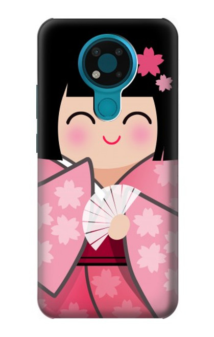 S3042 Japan Girl Hina Doll Kimono Sakura Case For Nokia 3.4