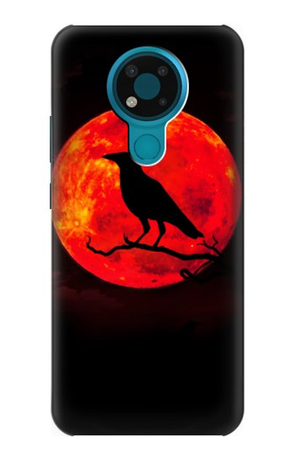 S3328 Crow Red Moon Case For Nokia 3.4