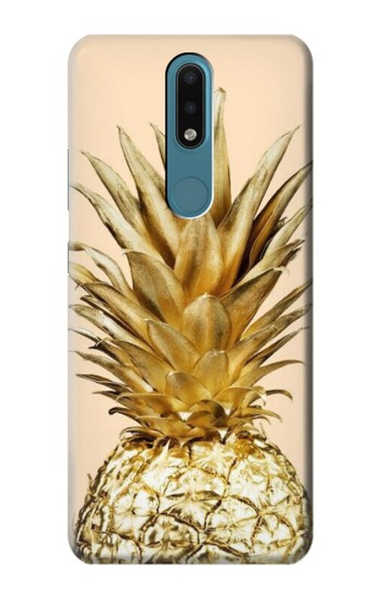 S3490 Gold Pineapple Case For Nokia 2.4