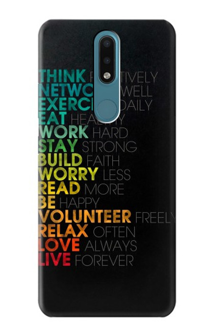 S3523 Think Positive Words Quotes Case For Nokia 2.4