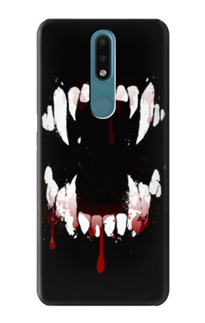 S3527 Vampire Teeth Bloodstain Case For Nokia 2.4
