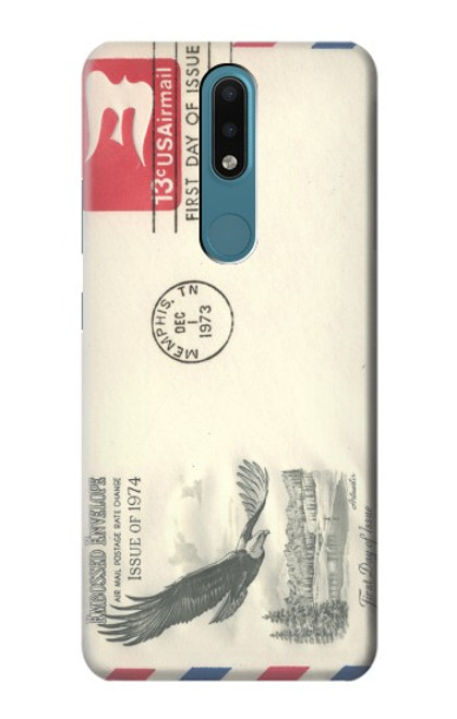 S3551 Vintage Airmail Envelope Art Case For Nokia 2.4