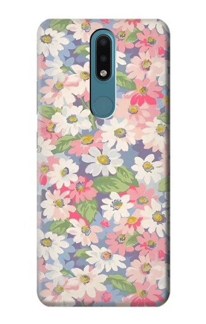 S3688 Floral Flower Art Pattern Case For Nokia 2.4