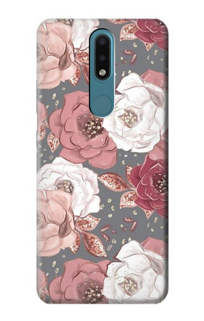 S3716 Rose Floral Pattern Case For Nokia 2.4