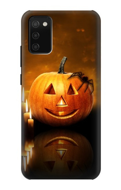 S1083 Pumpkin Spider Candles Halloween Case For Samsung Galaxy A02s, Galaxy M02s