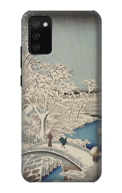 S3350 Utagawa Hiroshige Drum Bridge Yuhi Hill in Meguro Case For Samsung Galaxy A02s, Galaxy M02s