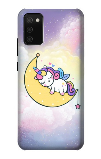 S3485 Cute Unicorn Sleep Case For Samsung Galaxy A02s, Galaxy M02s