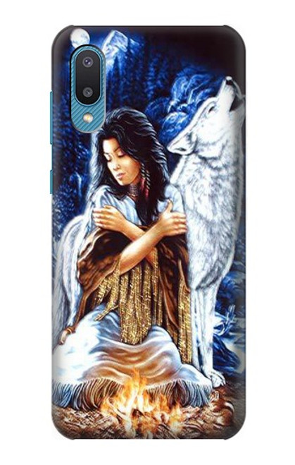 S0147 Grim Wolf Indian Girl Case For Samsung Galaxy A04, Galaxy A02, M02