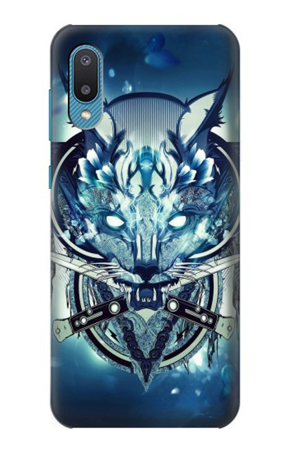 S1135 Wolf with knives Rock Case For Samsung Galaxy A04, Galaxy A02, M02