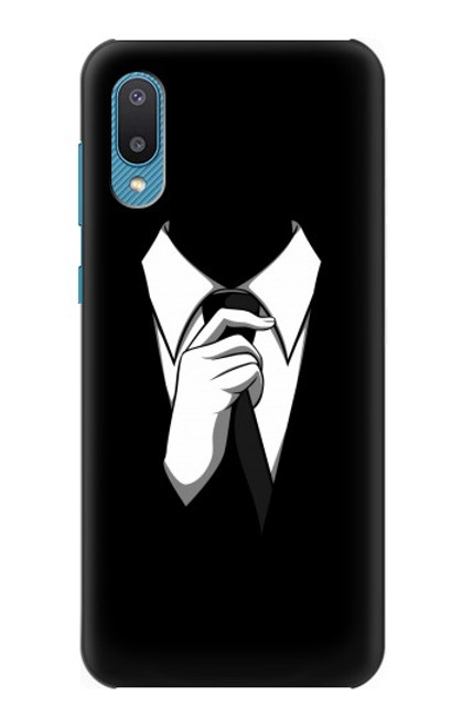 S1591 Anonymous Man in Black Suit Case For Samsung Galaxy A04, Galaxy A02, M02