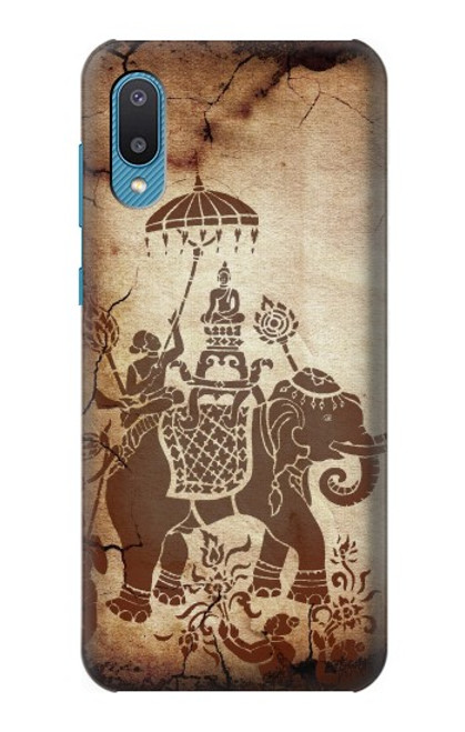 S2102 Thai Art Buddha on Elephant Case For Samsung Galaxy A04, Galaxy A02, M02