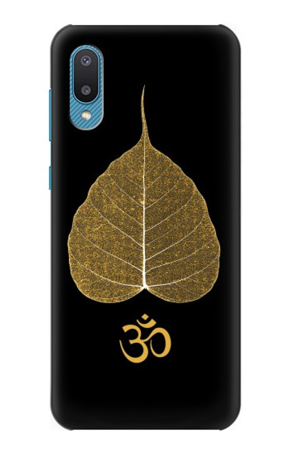 S2331 Gold Leaf Buddhist Om Symbol Case For Samsung Galaxy A04, Galaxy A02, M02