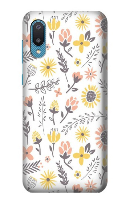 S2354 Pastel Flowers Pattern Case For Samsung Galaxy A04, Galaxy A02, M02