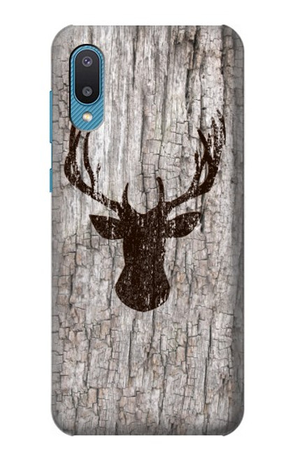 S2505 Reindeer Head Old Wood Texture Graphic Case For Samsung Galaxy A04, Galaxy A02, M02