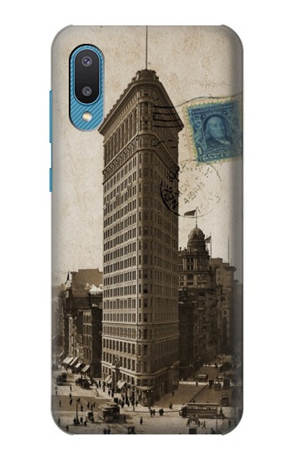 S2832 New York 1903 Flatiron Building Postcard Case For Samsung Galaxy A04, Galaxy A02, M02