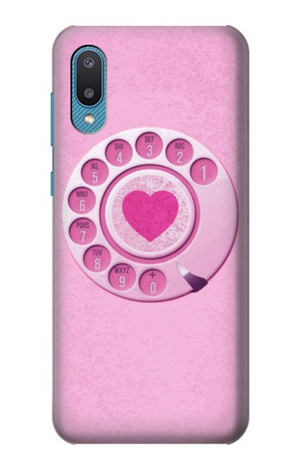 S2847 Pink Retro Rotary Phone Case For Samsung Galaxy A04, Galaxy A02, M02