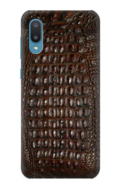 S2850 Brown Skin Alligator Graphic Printed Case For Samsung Galaxy A04, Galaxy A02, M02