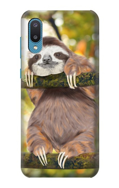 S3138 Cute Baby Sloth Paint Case For Samsung Galaxy A04, Galaxy A02, M02