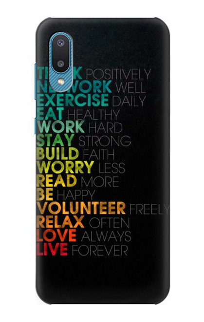 S3523 Think Positive Words Quotes Case For Samsung Galaxy A04, Galaxy A02, M02