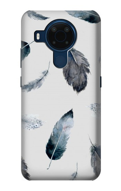 S3085 Feather Paint Pattern Case For Nokia 5.4