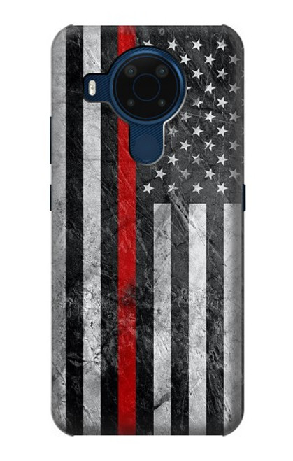 S3687 Firefighter Thin Red Line American Flag Case For Nokia 5.4