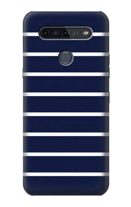 S2767 Navy White Striped Case For LG K51S