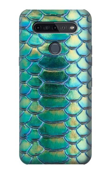 S3414 Green Snake Scale Graphic Print Case For LG K51S