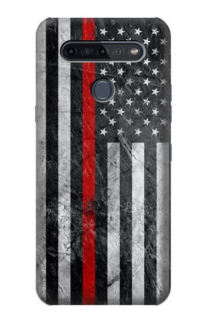 S3687 Firefighter Thin Red Line American Flag Case For LG K51S