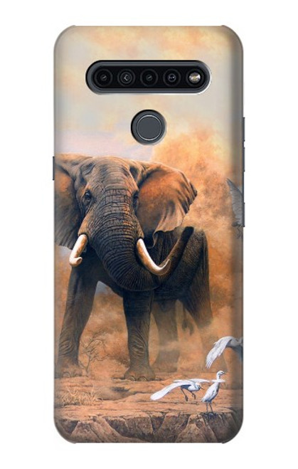 S1292 Dusty Elephant Egrets Case For LG K41S