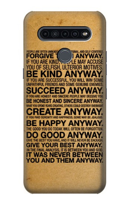 S2513 Mother Teresa Anyway Quotes Case For LG K41S