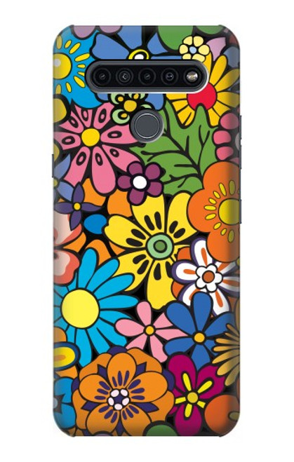 S3281 Colorful Hippie Flowers Pattern Case For LG K41S